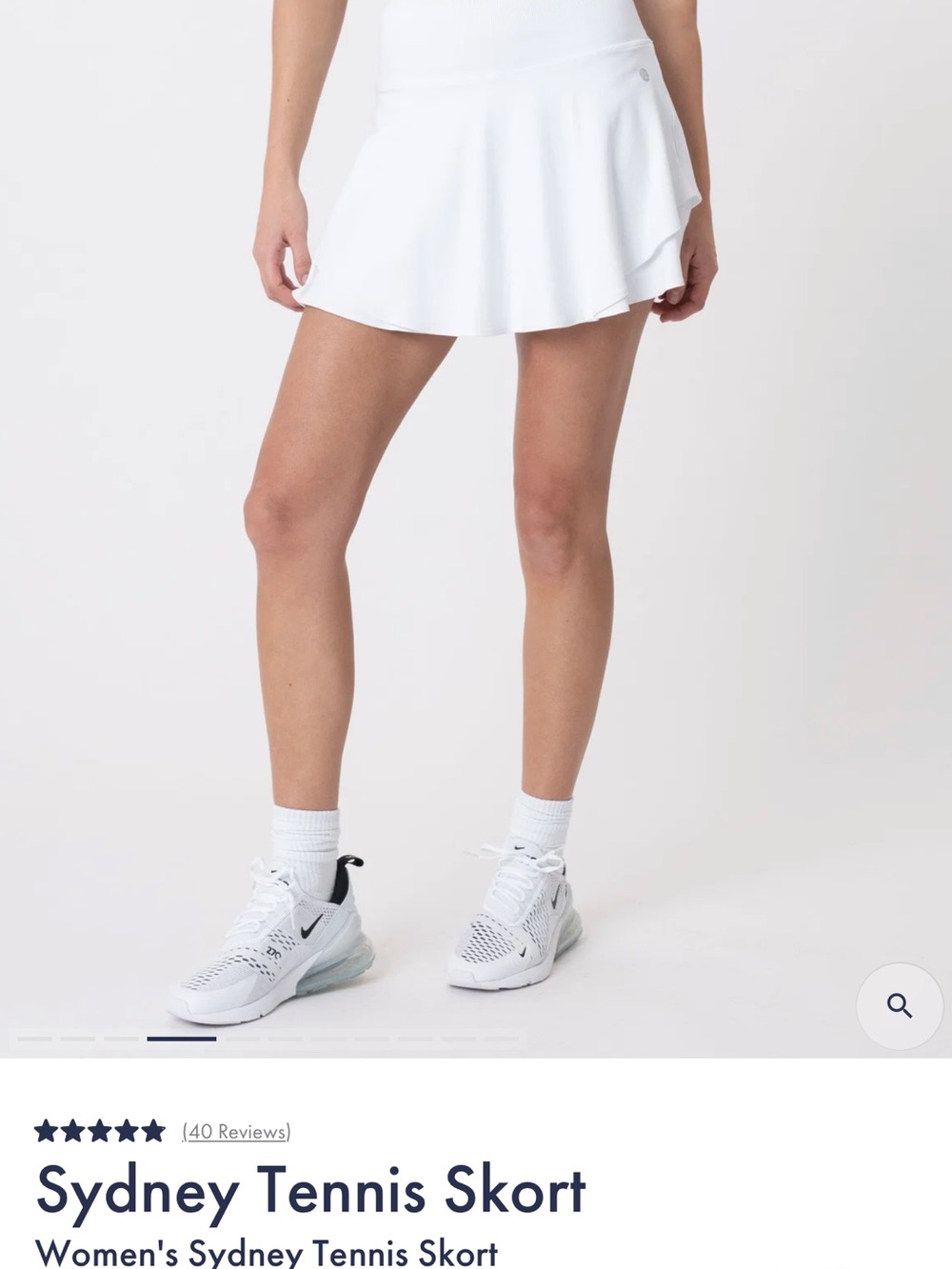 Rhoback Sydney Tennis Skort - White